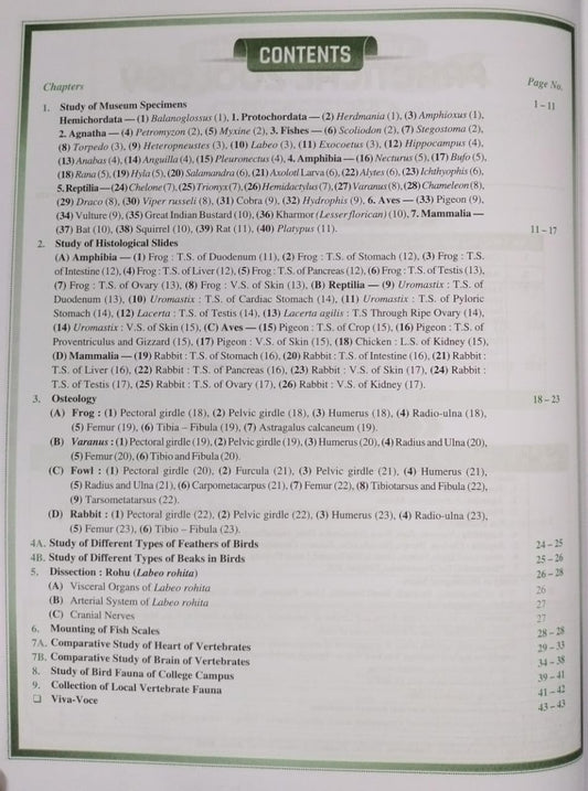 Shivalal Practical Zoology B.Sc. 2nd Year Paper 1 [English]