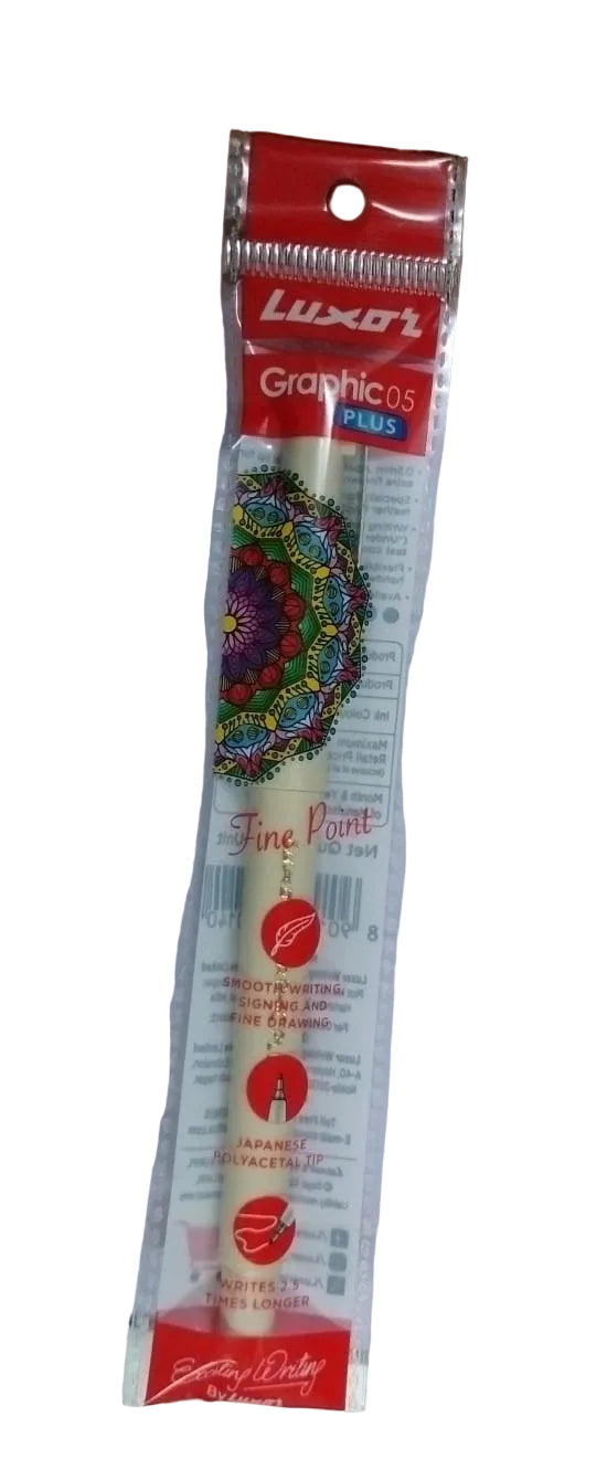 Luxor Graphic 05 Plus Pen – Black Ink, Smooth Writing Roller Pen