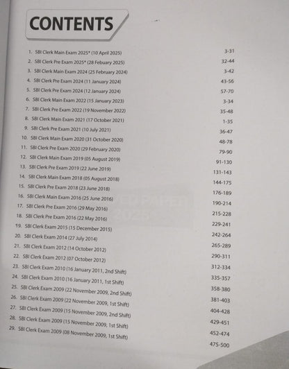 Arihant SBI Clerk Prelims + Mains Exam 2025 | 20+ Solved Papers [English Medium]