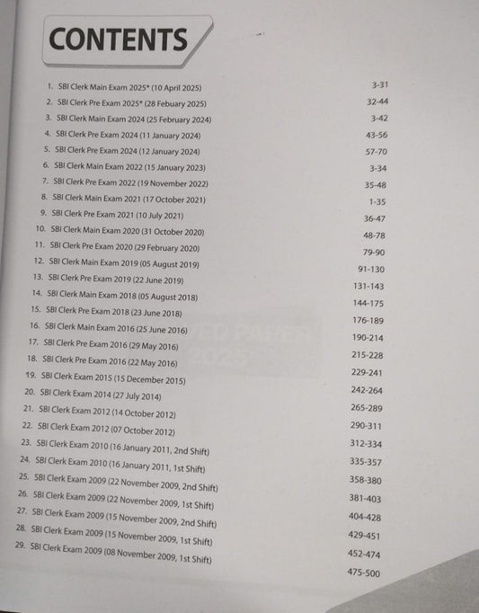 Arihant SBI Clerk Prelims + Mains Exam 2025 | 20+ Solved Papers [English Medium]