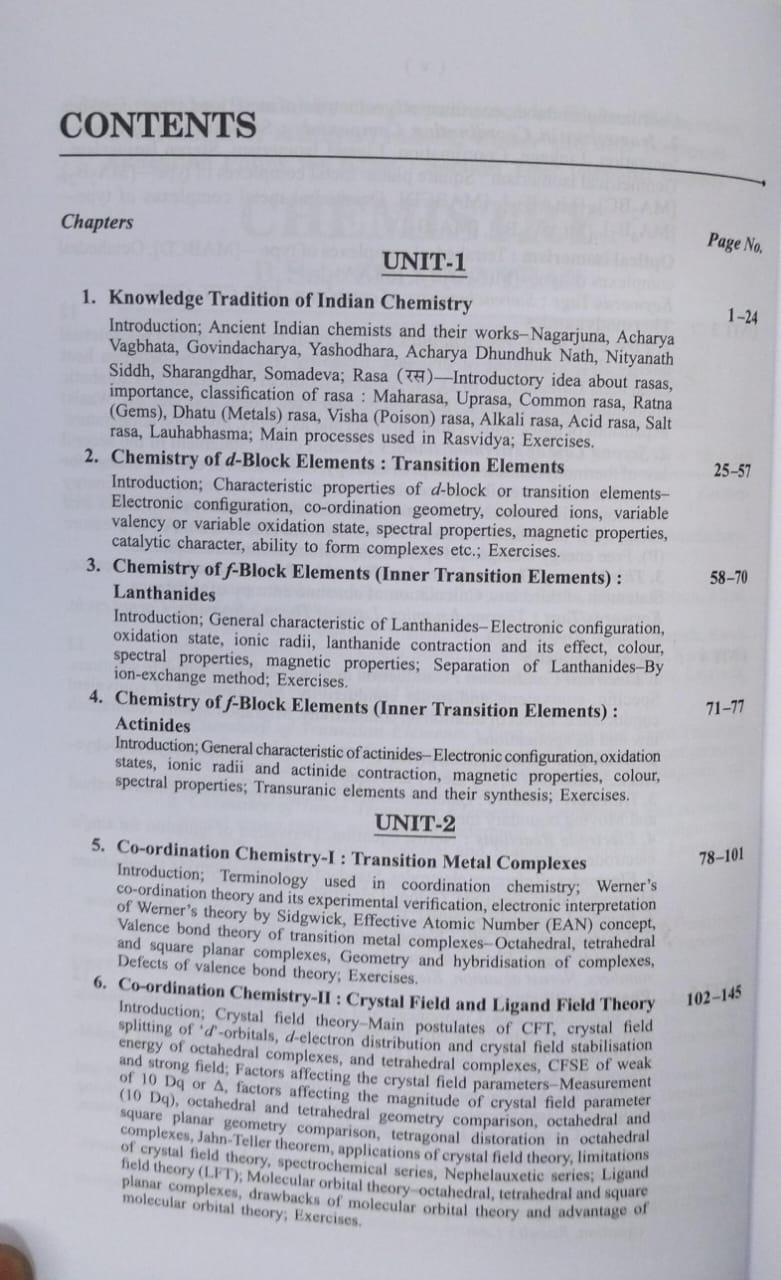 Shivalal Unified – Chemistry Paper–2 – B.Sc. 2nd Year [English]