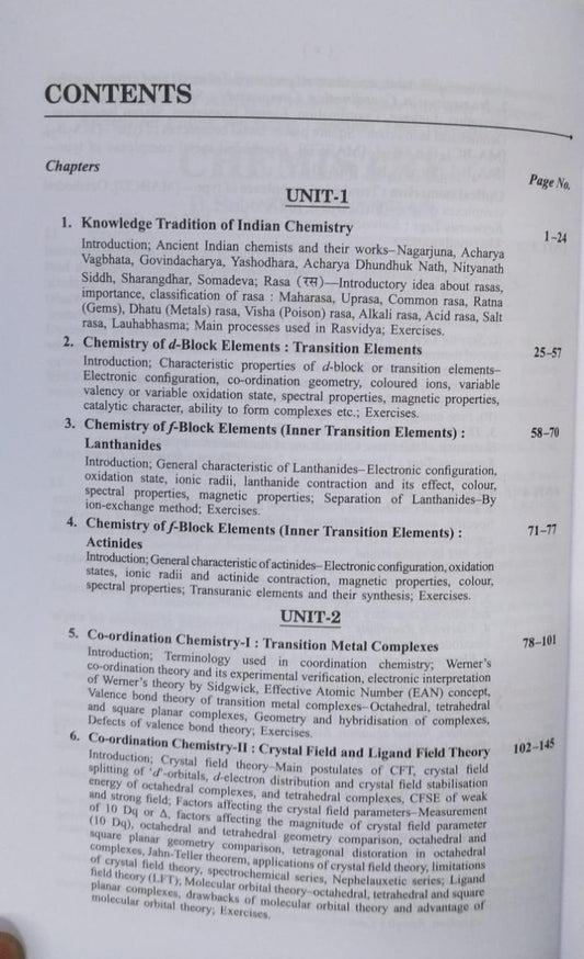 Shivalal Unified – Chemistry Paper–2 – B.Sc. 2nd Year [English]