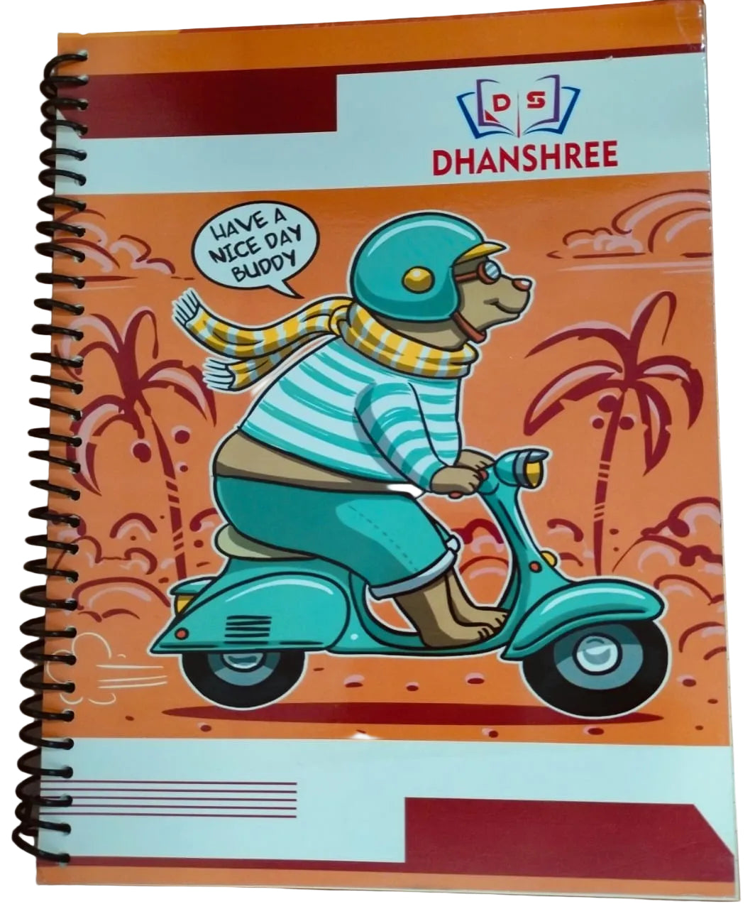 Dhanshree Rough Spiral Yellow Pages Notebook – 200 Pages