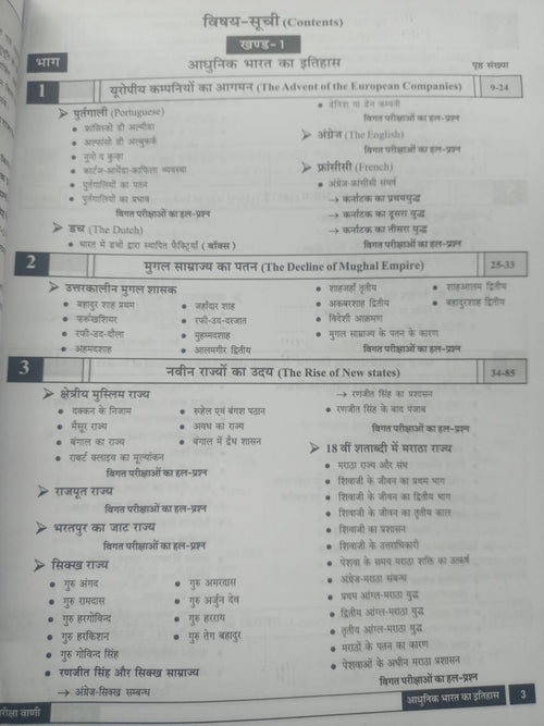 Pariksha Vani - Adhunik Bharat Ka Itihas (8th Edition) Hindi Medium