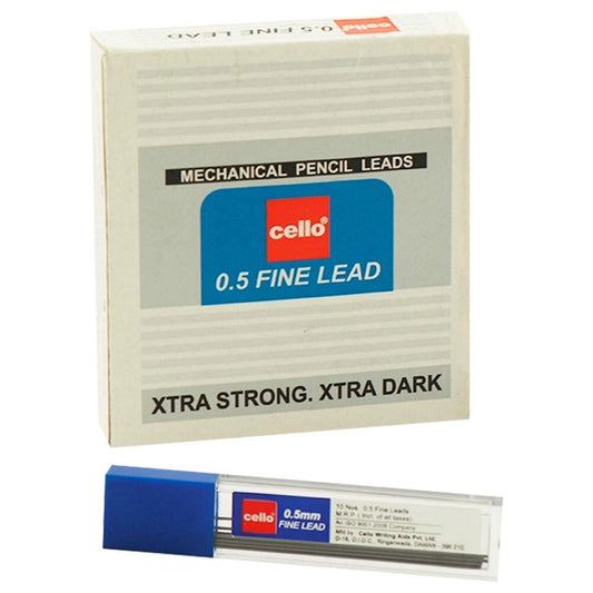 Cello 0.5mm Fine Lead Mechanical Pencil Leads (10 Lead Tubes)