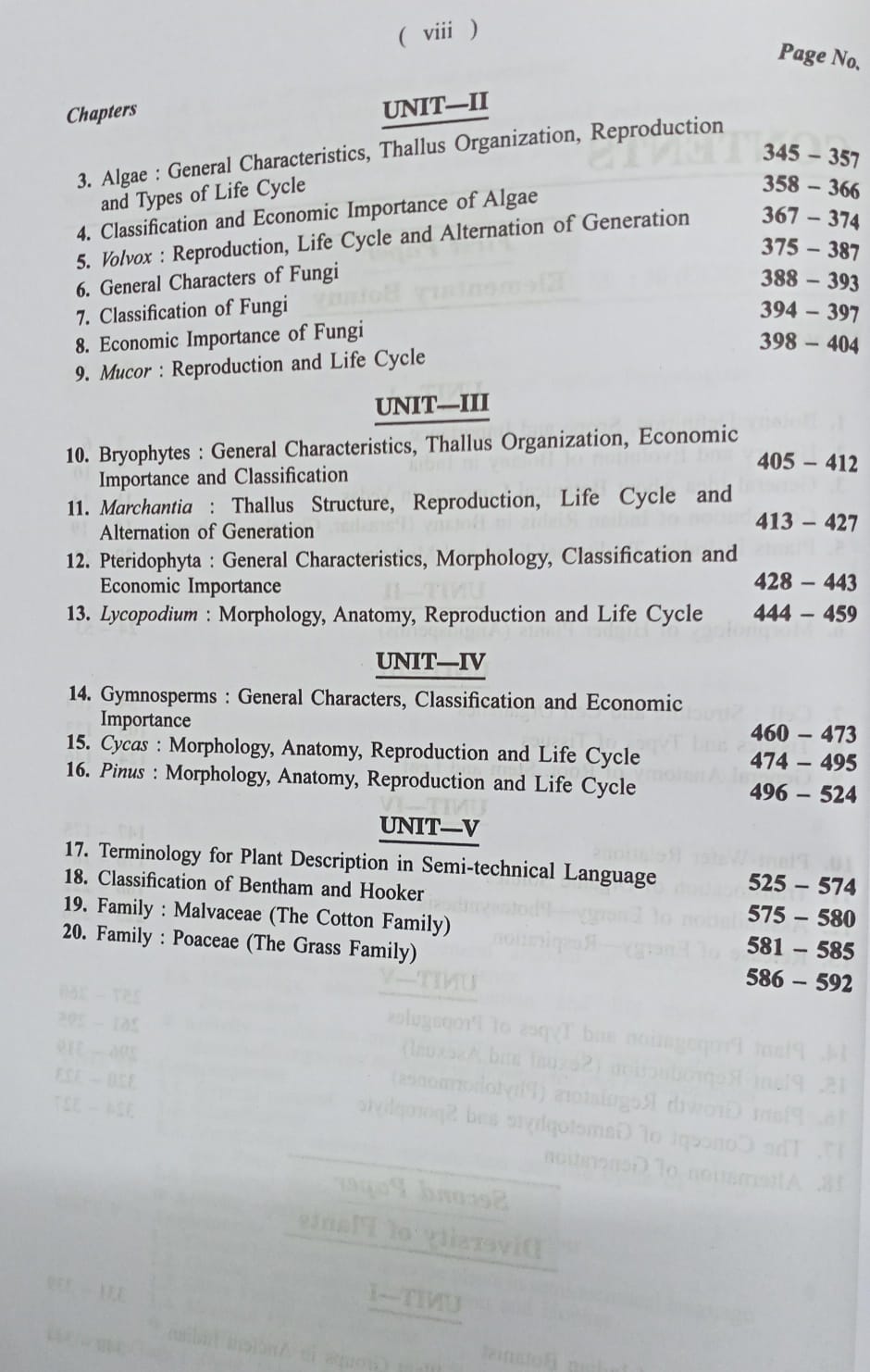 Shivalal Unified Botany First Year Minor Course By S. B. Agarwal & V. K. Agarwal (English Medium)