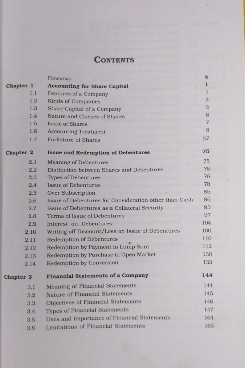 Accountancy Class 12 NCERT | Company Accounts