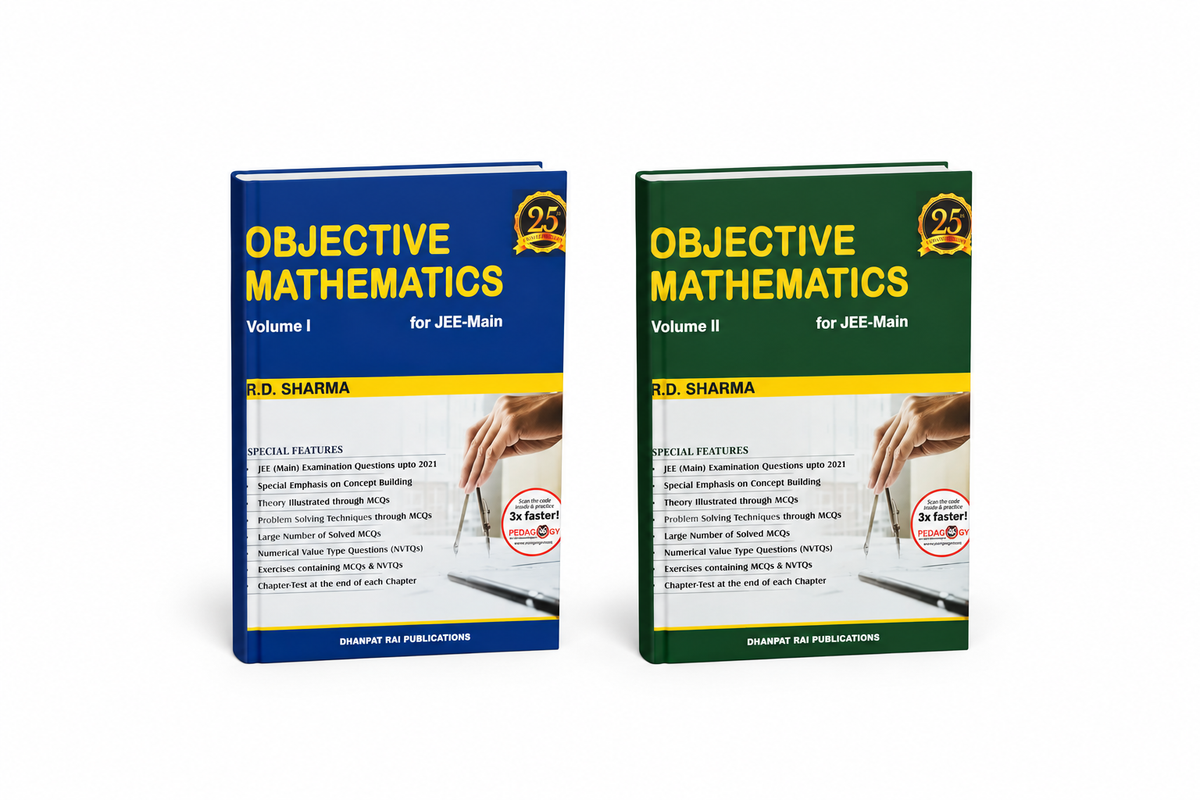 Dhanpat Rai Objective Mathematics Volume 1 & 2 2023 Combo Set for JEE Main by R.D. Sharma (English Medium)