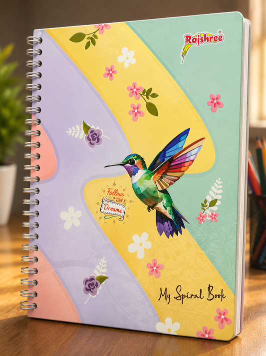 Rajshree A4 Spiral Notebook Premium Quality (400 Pages, Ruled )