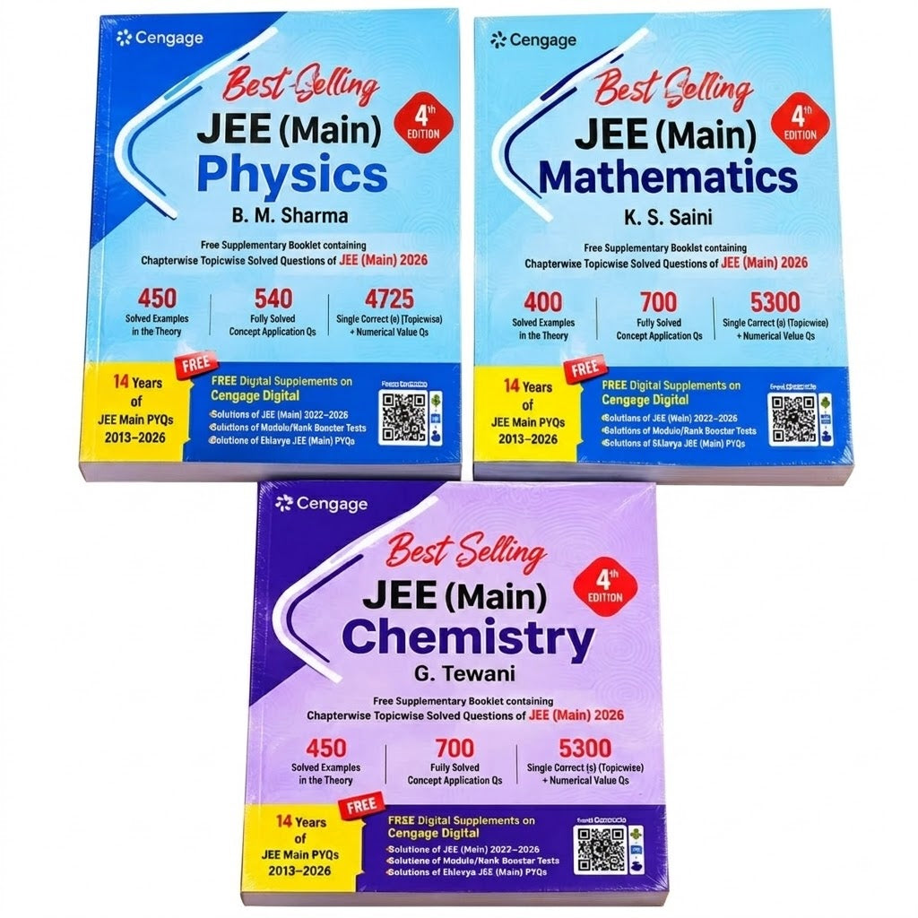 Cengage JEE (Main) Complete Combo Set of 3 Books – Physics, Chemistry & Mathematics 4th Edition (English Medium)