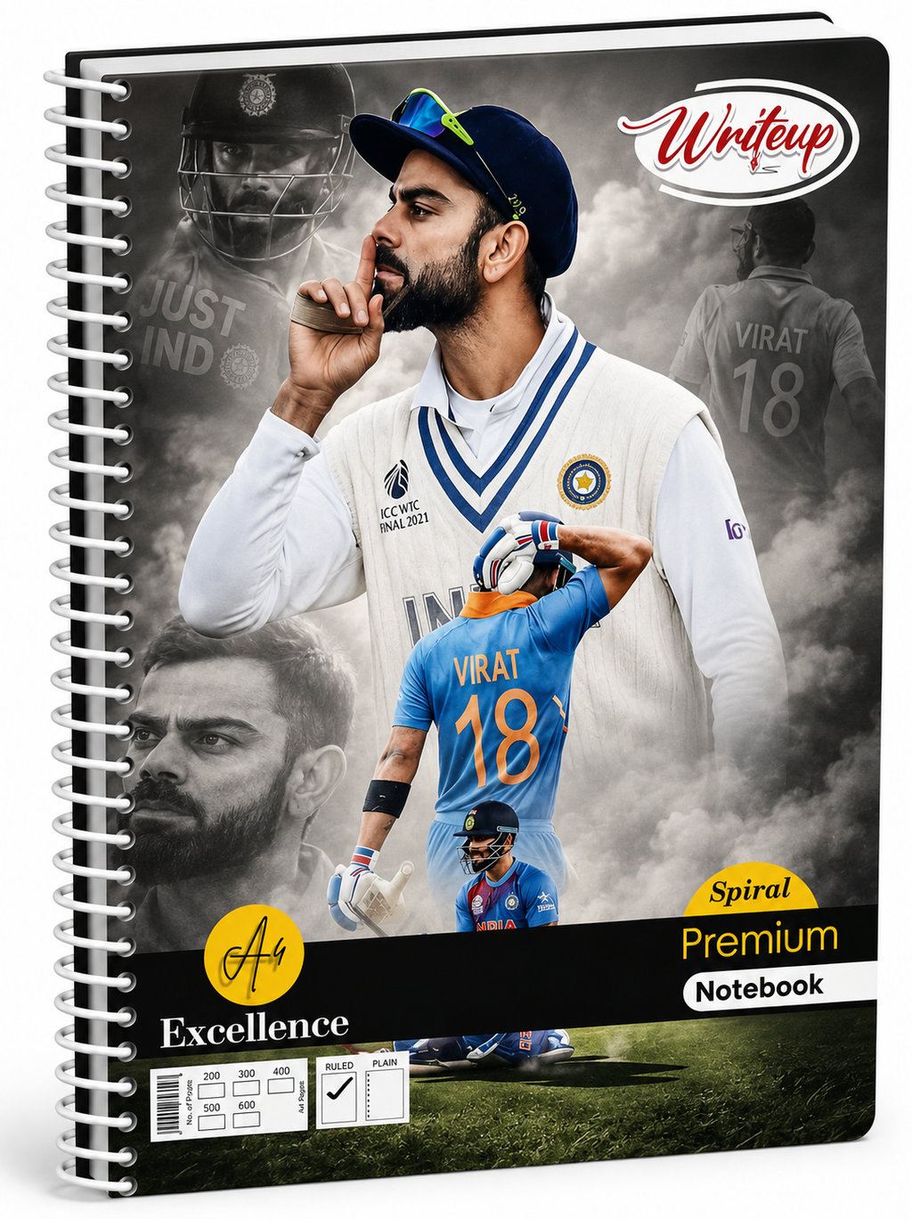 Writeup Spiral Premium Notebook (A4 Size, 300 Pages) Ruled