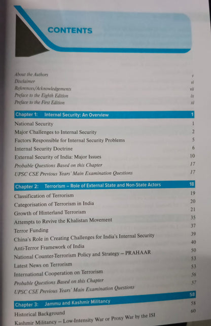 TMH - Challenge to Internal Security of India (8th Edition) by Ashok Kumar | English Medium