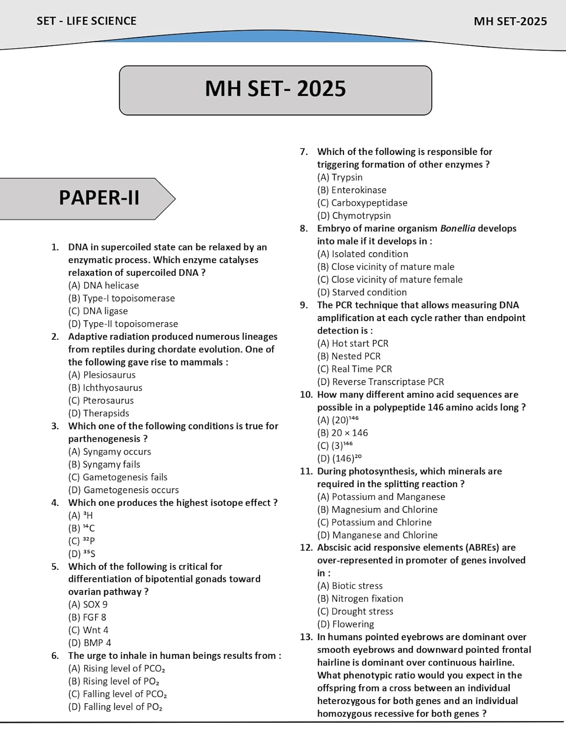 Pardo - SET Life Science 2026 Previous Year Solved Papers (2025–2011) 2nd Edition | English Medium