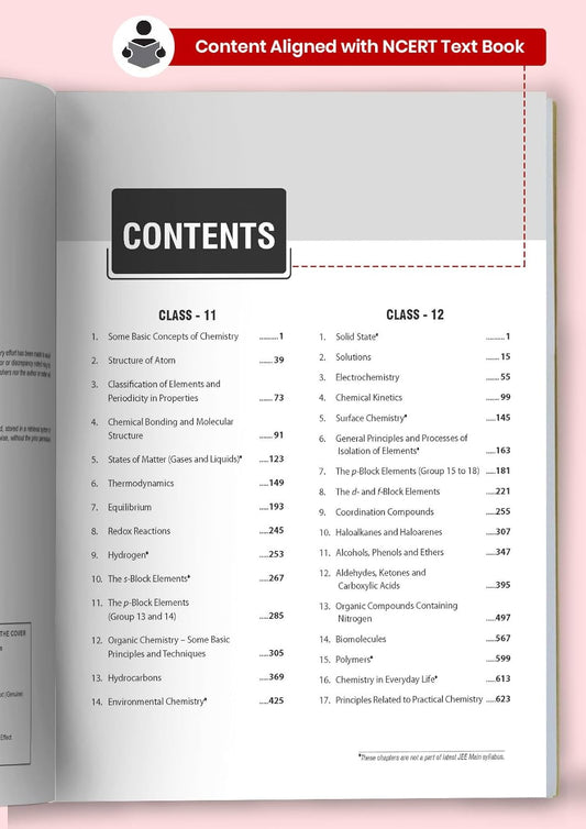 MTG 48+24 Years Chemistry JEE Main & JEE Advanced (Class 11-12) Chapterwise-Topicwise Previous Years Solved Papers [English]