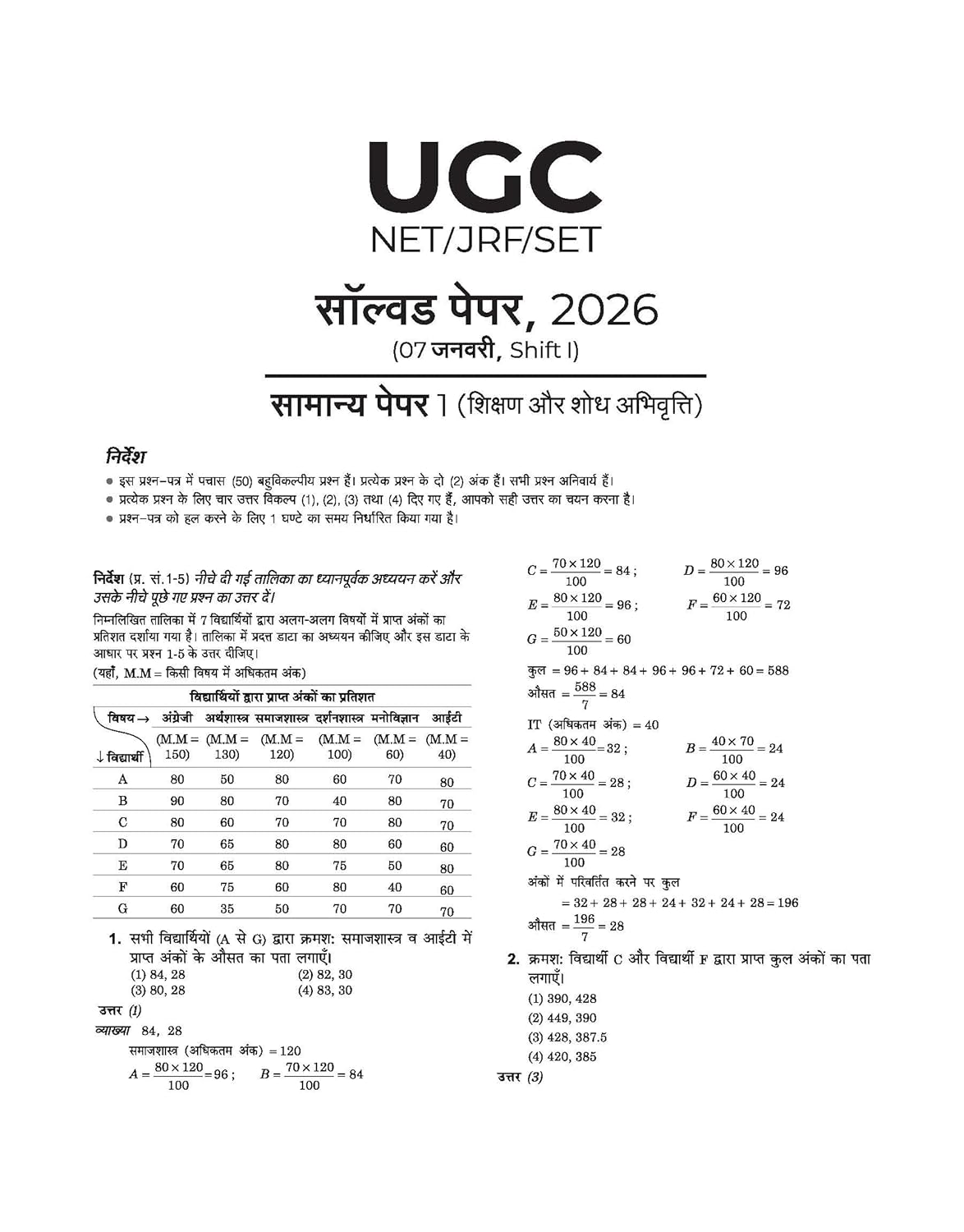 Arihant NTA UGC NET/JRF/SET Paper 1 (Shikshan Evam Shodh Abhivrutti) Solved Papers (2025–2010) Including Jan 2026 Exam (Hindi Medium)