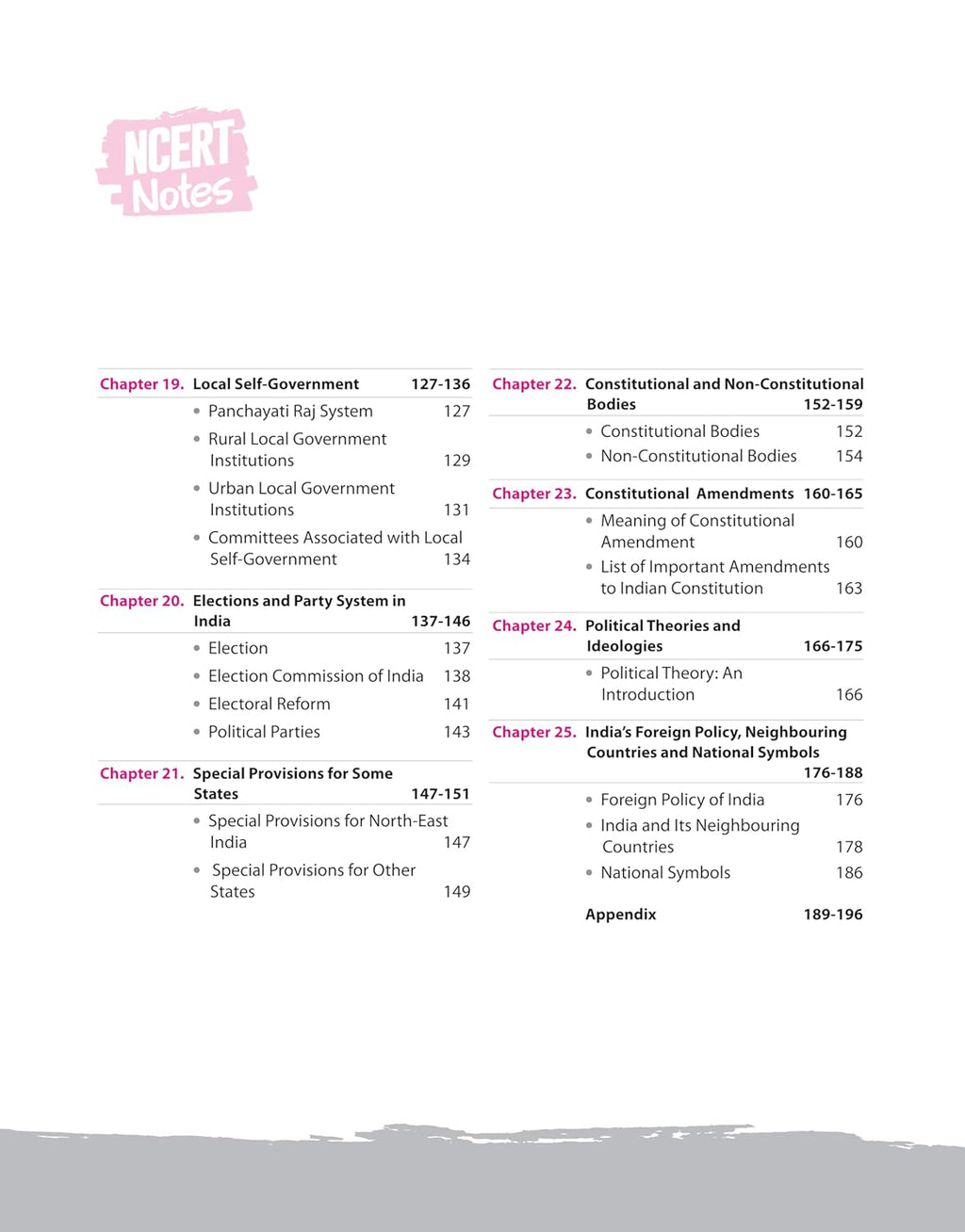 Arihant NCERT Notes Indian Polity & Governance Class 6–12 (Old + New) 2nd Edition (English Medium)