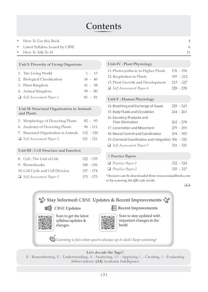 Oswaal Class 11 Biology CBSE Question Bank Chapter-wise & Topic-wise Solved Papers Edition 2027 (English Medium)