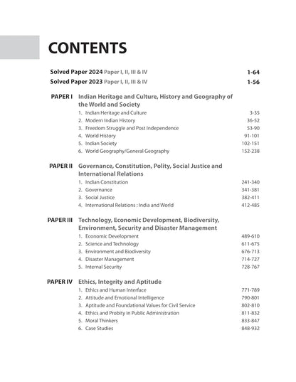 Arihant IAS Mains General Studies Papers 1,2,3 & 4 - Solved Papers 2000‑2024 | English Medium