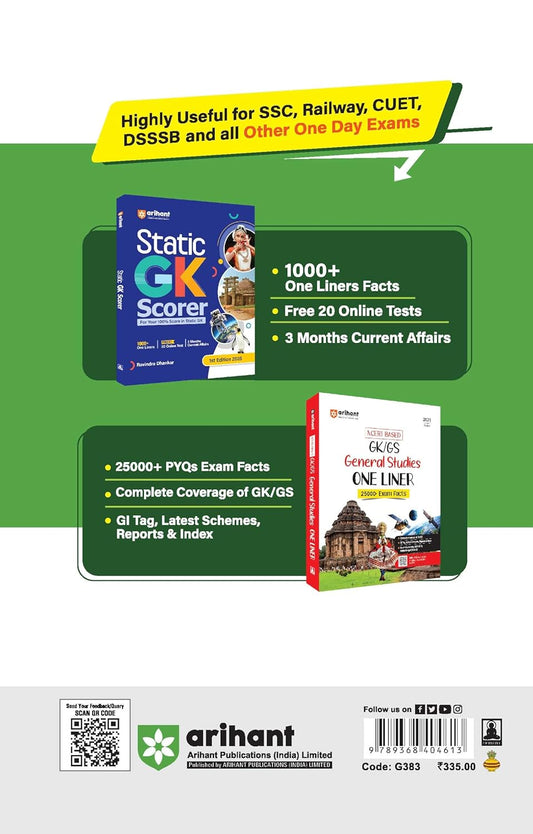 Arihant Publication General Knowledge 2026 by Manohar Pandey [English Medium]