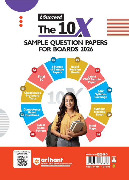 Arihant CBSE 15-Sample Question Papers Class 10 Mathematics (Standard)-(English Medium)