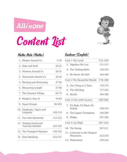 Arihant All in One Class 4 Guide Cum Practice Book for Maths, English, Hindi & EVS Based on New NCERT (April 2025) (English Medium)
