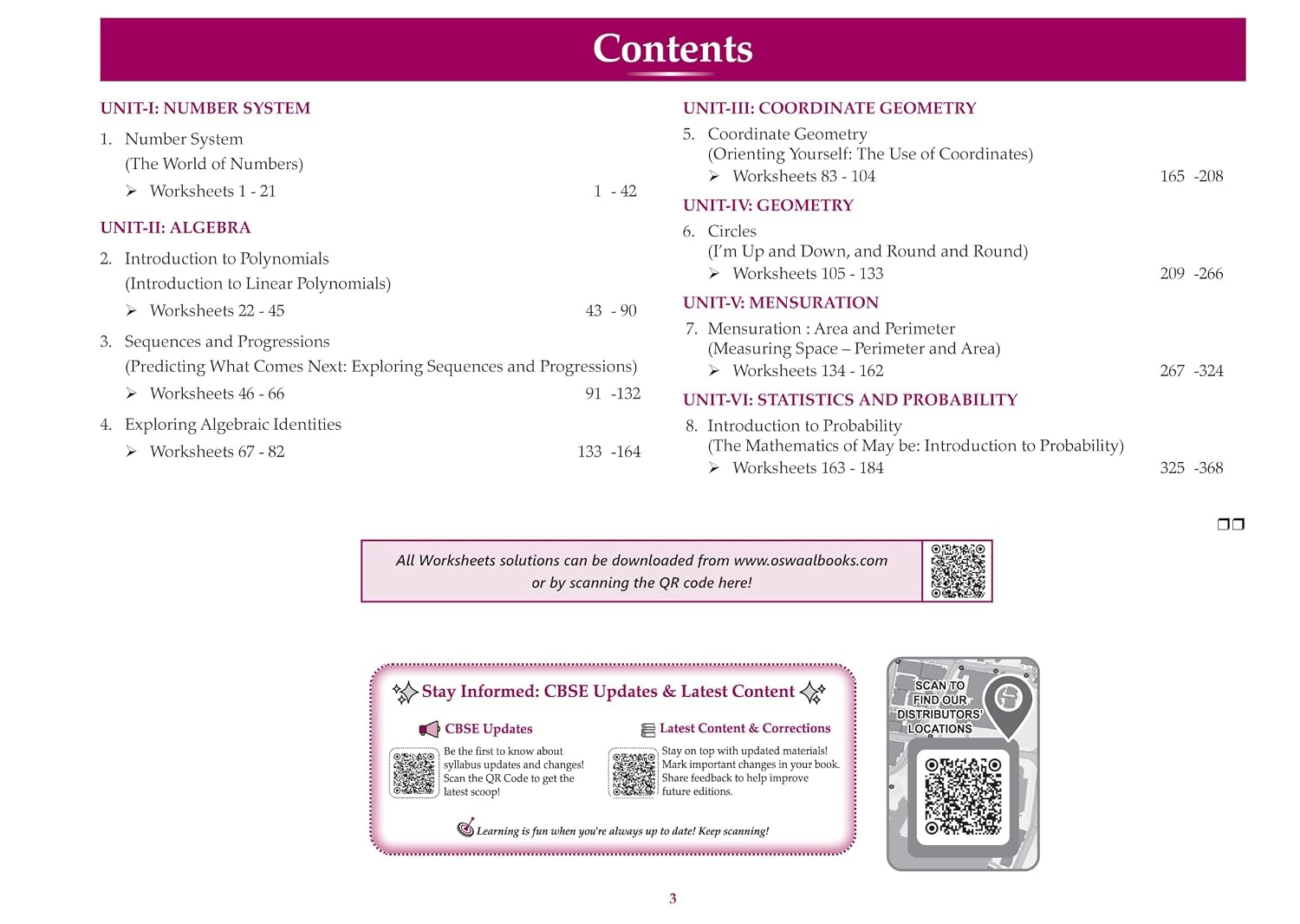 Oswaal CBSE Workbook Mathematics Part-I (Standard) Ganita Manjari Class 9 (English Medium)