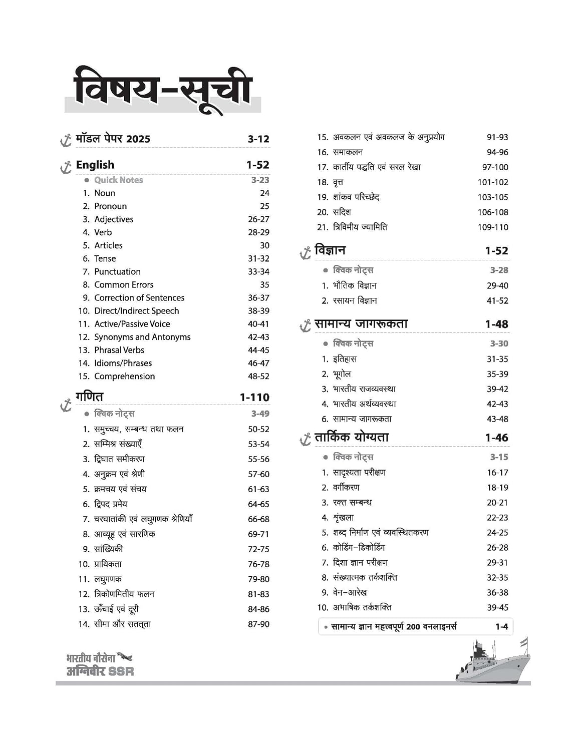 Arihant Indian Navy Agniveer SSR (Senior Secondary Recruit) Exam 2026 (Hindi Medium)