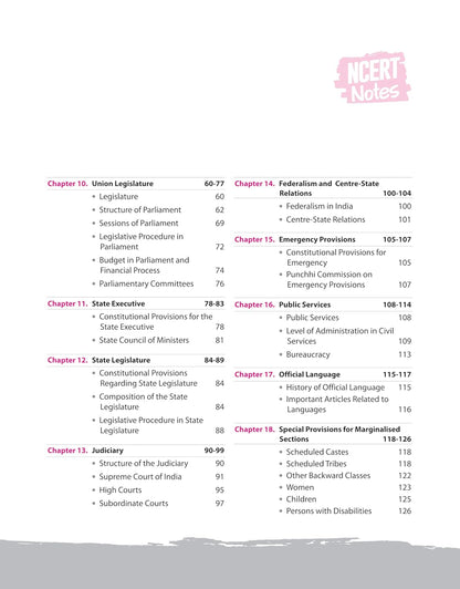 Arihant NCERT Notes Indian Polity & Governance Class 6–12 (Old + New) | 2nd Edition(English Medium)