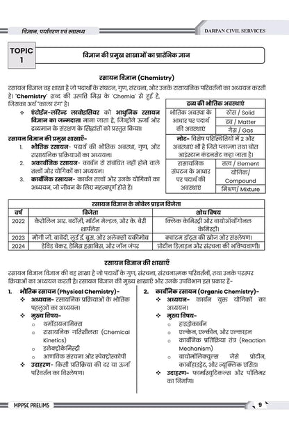 Darpan Publication MPPSC Prelims Unit-7 | Vighyan, Paryavaran evam Swasthya | Hindi Medium