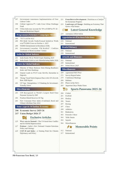 Pratiyogita Darpan Panorama Year Book 2026 Vol 1 (English) | Latest Current Affairs & General Knowledge (Updated till March 2026)