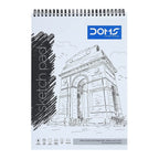 Doms Spiral Sketch Book – A5 Size (21 × 14.8 cm), 72 Pages | Plain Drawing Paper