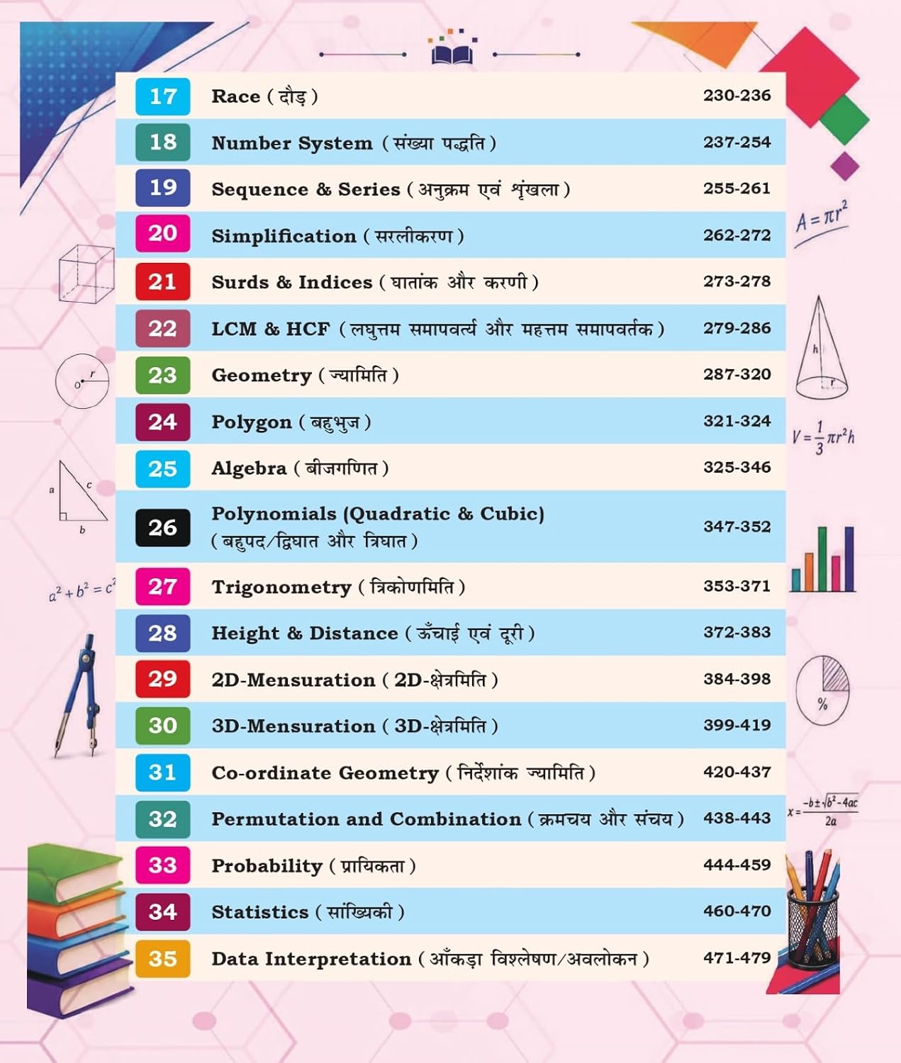 Champion SSC The Complete Book Mathematics By Abhishek | 3000+ Chapter-wise MCQs | PYQs | (Bilingual)