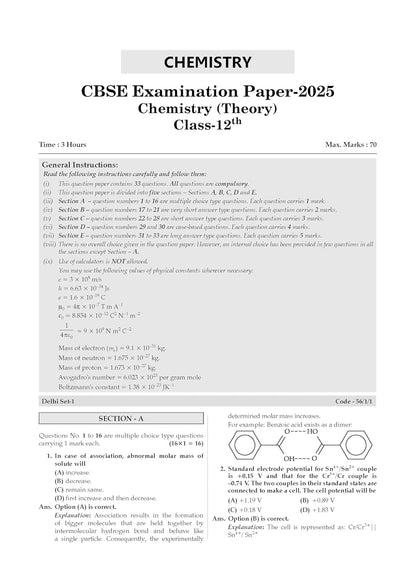 Oswaal CBSE (Class-12) 10 Years Solved Papers (2016–2025) Set of English, Physics, Chemistry & Mathematics 2026[English]