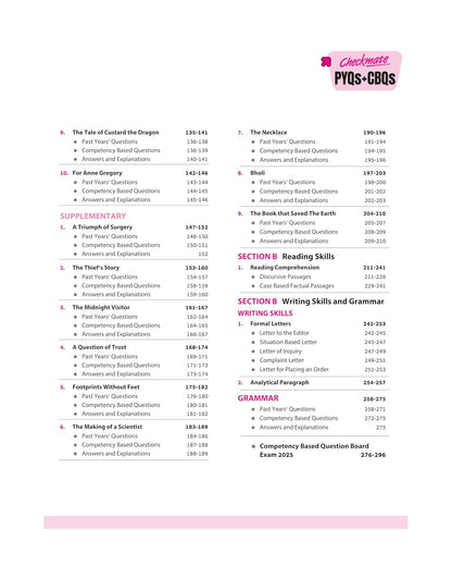 Arihant Checkmate PYQs + CBQs English Language & Literature Class 10 (Updated Edition 2026)