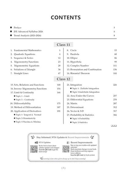 Oswaal JEE Advanced Mathematics Chapter-wise 21 Previous Years' Solved Papers 2006–2026 By Manoj Chauhan Sir (English Medium)