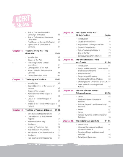 Arihant NCERT Notes World History for Class 9–12 (Old + New) | English Medium