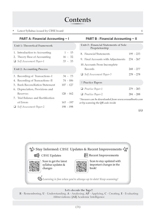Oswaal Class 11 Accountancy CBSE Question Bank Chapter-wise & Topic-wise Solved Papers Edition 2027 (English Medium)