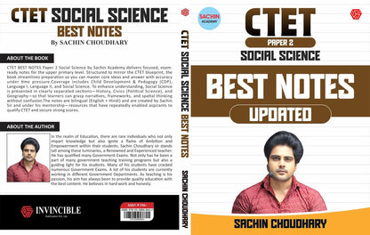 Invincible - CTET (Paper-2) Social Science Updated Best Notes by Sachin Choudhary | Hindi-English Medium