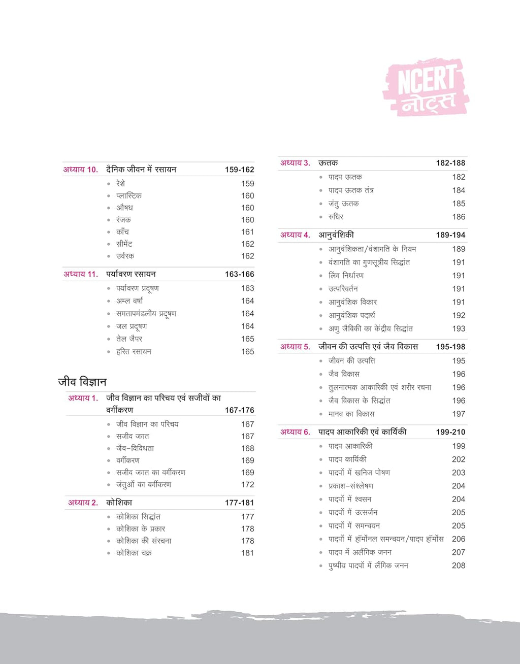 Arihant NCERT Notes Samanya Vigyan for Class 6-12 (Old + New) 2nd Edition | Hindi Medium
