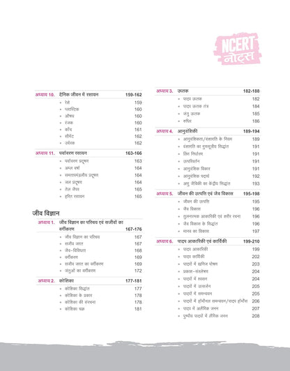 Arihant NCERT Notes Samanya Vigyan for Class 6-12 (Old + New) | 2nd Edition | Hindi Medium