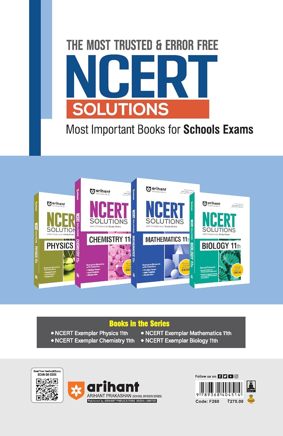 Arihant NCERT Exemplar Biology Class 11 | English Medium