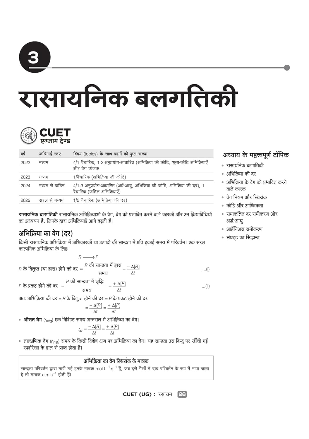 Arihant CUET UG 2026 Chemistry (Rasayan) Chapterwise Notes & Question Bank | Hindi Medium