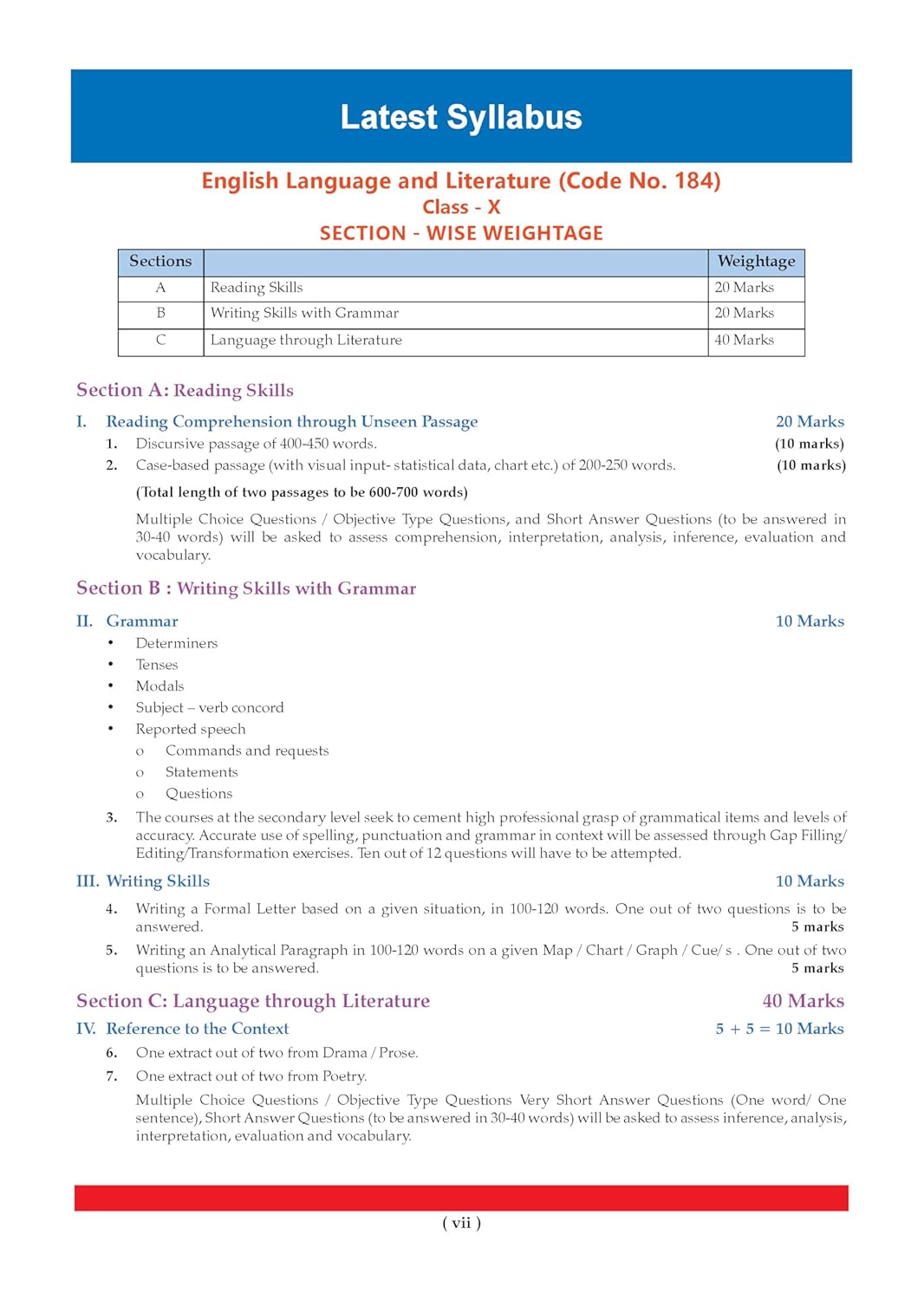 Oswaal CBSE Class 10 English Language & Literature Question Bank (2017–2026) | Chapter & Topic-wise Solved Papers | Includes 2026 Papers | Latest Syllabus 2027 | For 2027 Exam