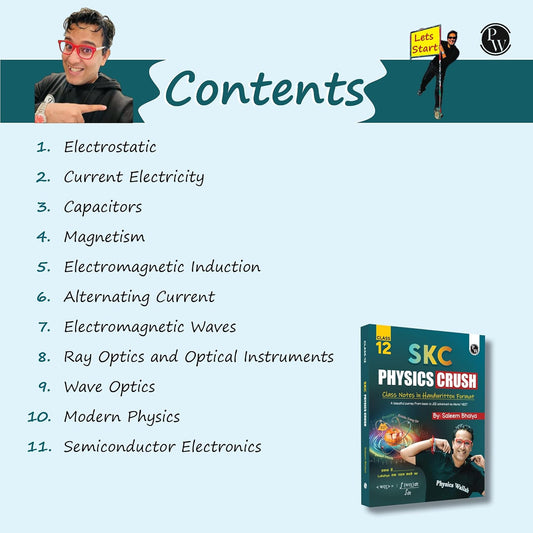 PW SKC Physics Crush Class 12 Handwritten Notes by Saleem Sir (English)