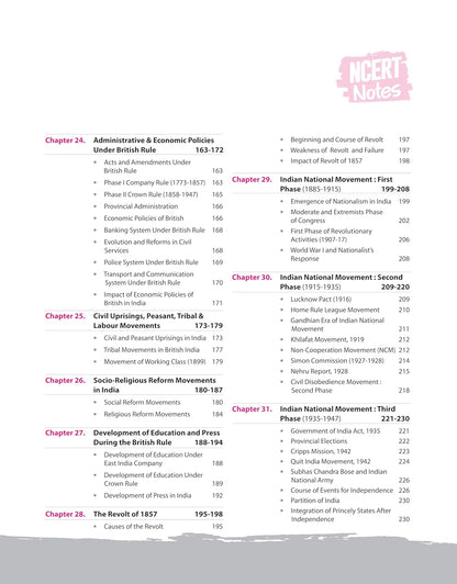 Arihant NCERT Notes Indian History Class 6–12(Old+New)2nd Edition(English)