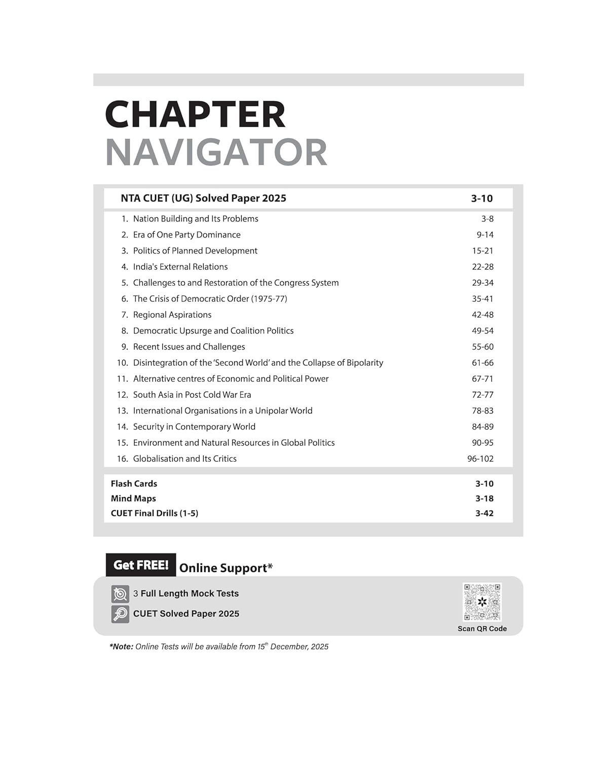 Arihant CUET UG 2026 Political Science Chapterwise Notes & Question Bank | English Medium