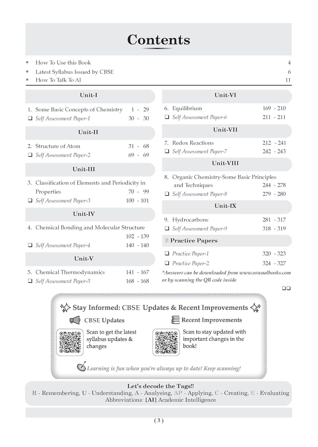 Oswaal Class 11 Chemistry CBSE Question Bank Chapter-wise & Topic-wise Solved Papers Edition 2027 (English Medium)