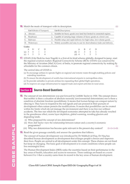 Arihant CBSE 15 Sample Question Papers – Geography Class 12 | 2026 Edition (English Medium)