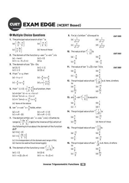 Arihant CUET UG 2026 Mathematics | Chapterwise Notes & Question Bank | English Medium