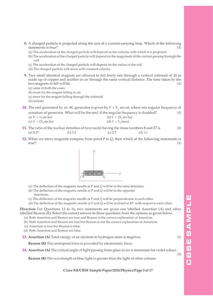 Arihant CBSE 15 Sample Question Papers – Physics Class 12 | 2026 Edition (English Medium)